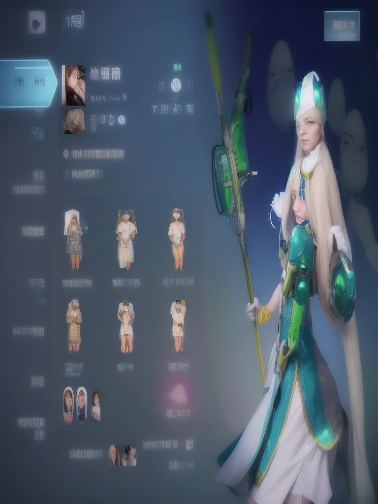 1womanl, Nurse, Nurse Cap, Whiteware, ((White legwear, zettai ryouiki)), White Gloves, Blonde hair, Blue eyes, ((White surgical mask, Cover the nose)), Standing, hospitals, sharp outline, Short sleeves, a matural female, 35 year old, Best Quality, masutepiece