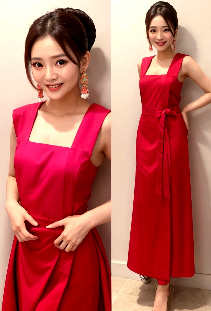 Thai actress Davika Horn、Wearing a Chut Thai、Smile、whole body、One woman