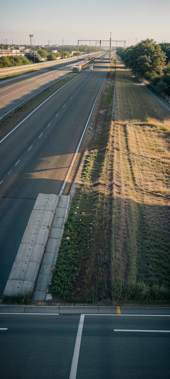 Highway in the background