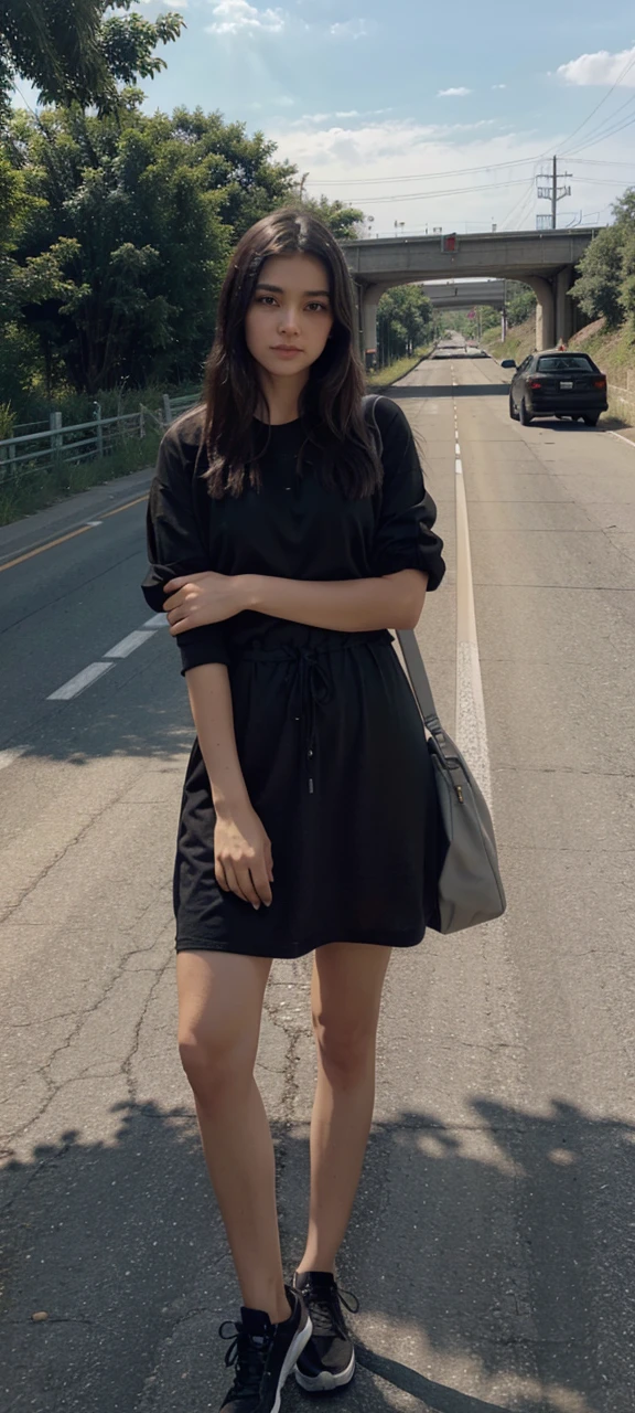 Highway in the background