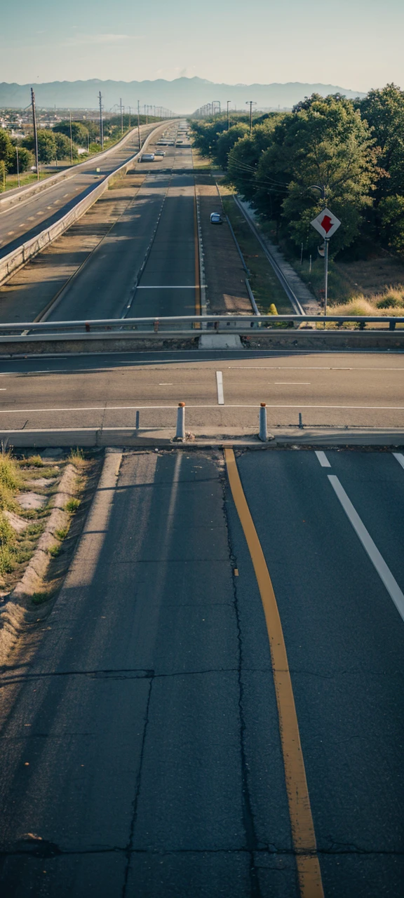 Highway in the background