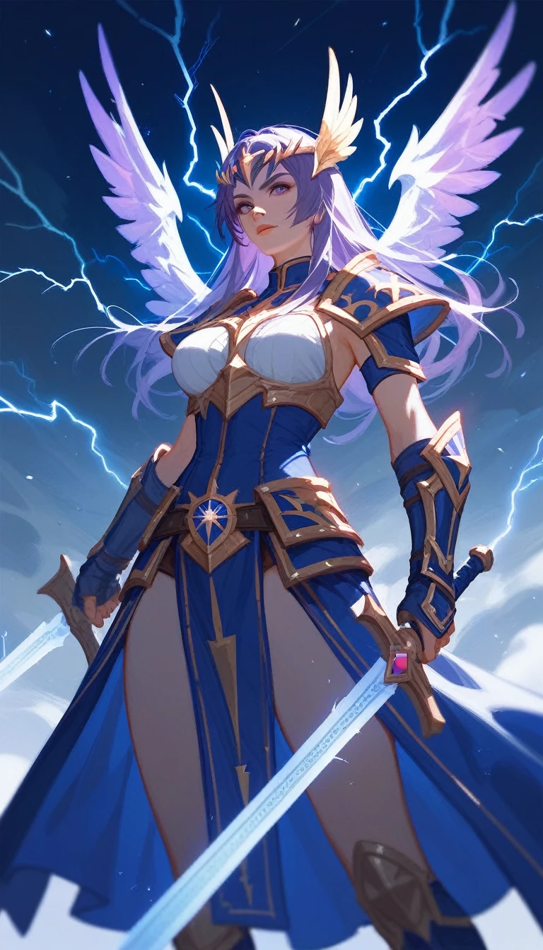 (Fraction_9,Fraction_8_Direction_7_up), （（1 woman））（1 woman），Thor，Purple Lightning，European and American clothing，Valkyrie，Female Warrior，Saint Seiya，