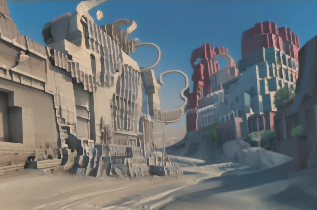 (masterpiece, Highest quality:1.2), 12 Styles, sand漠, City Street, arcade, city, sand