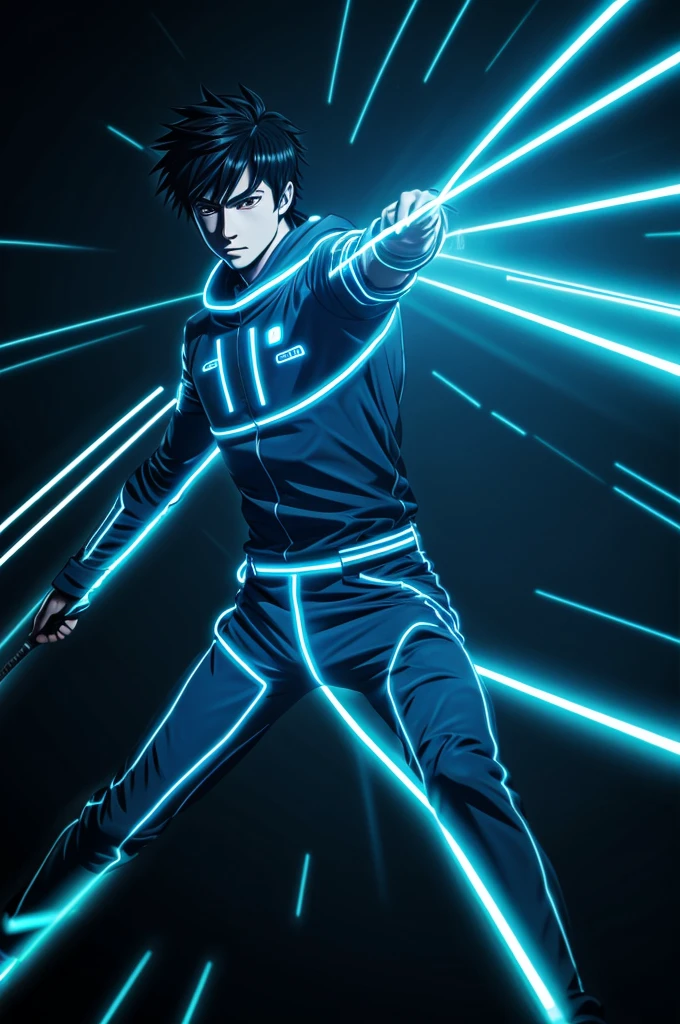 a picture of a man with long hair and a blue jacket with silver , light novel cover art, shirow masamune, by Alexander Bogen, by Nelson Alexander Ross, anime boy, by Sebastian Vrancx, son, hajime isayama, by Alexander Robertson, archer boy, by Adam Rex, by Aleksander Kotsis, manga cover, yen press