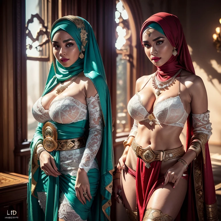 Malaysian girls group,malay, The whole body consists of a young girl with hijab, Eye makeup, 21yo, Cat ears, Soft lighting, Solo, Wear shabby clothes, Dirty, Tattered futuristic bikini, Cat's paw badge, Pose, spot color, rendering by octane, Ultra-realistic intricate details, Cinematic, 8K resolution, 70mm, emphasis lighting, Global illumination, Full body portrait, clean detailed faces, Complex clothing, Cute face,  (((wearing a Sexy belt design by LV))) bride very fit physique (38D breast:1.3) , (((Woman with hijab style, hijab prostitute)), (lace stockings), (((Wearing: diamond necklace and earrings))). RAW photo, full sharp, detailed face (high detailed skin:1.2), 8k uhd, dslr, soft lighting, high quality, film grain, Fujifilm XT3, (extremely beautiful face, sexy lips, beautiful red lips, Clear eyes, beautiful eyes), (big green eyes), pretty girl, face forward, intricate detail face, ((ultra detailed skin)) (skin texture, film grain), Detailed beautiful face, natural tpose, natural facial expression, (((Straight breasts))), Surreal full-body figure, Beautiful and delicate body and face, gorgeous figure, ssmile, Titillating，Surreal full-body figure，Beautiful and detailed body and face, Super vista, White skin of the, vivd colour,🔥8k, masterpiece, RAW photo, best quality, (18k detail:1.2), photorealistic, extremely, deep shadow, earrings, bracelets, necklace,