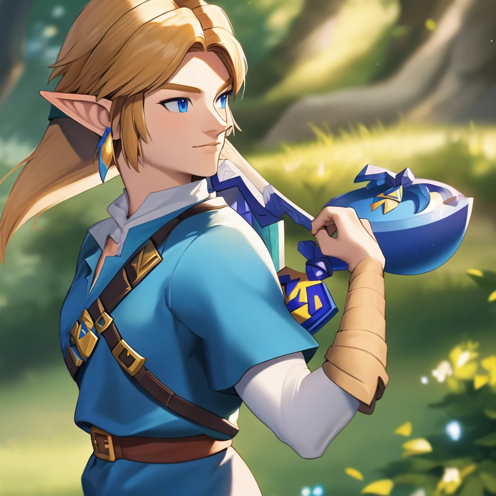 masterpiece, best quality:1.2), ultra detailed, the legend of Zelda:1.7,Link