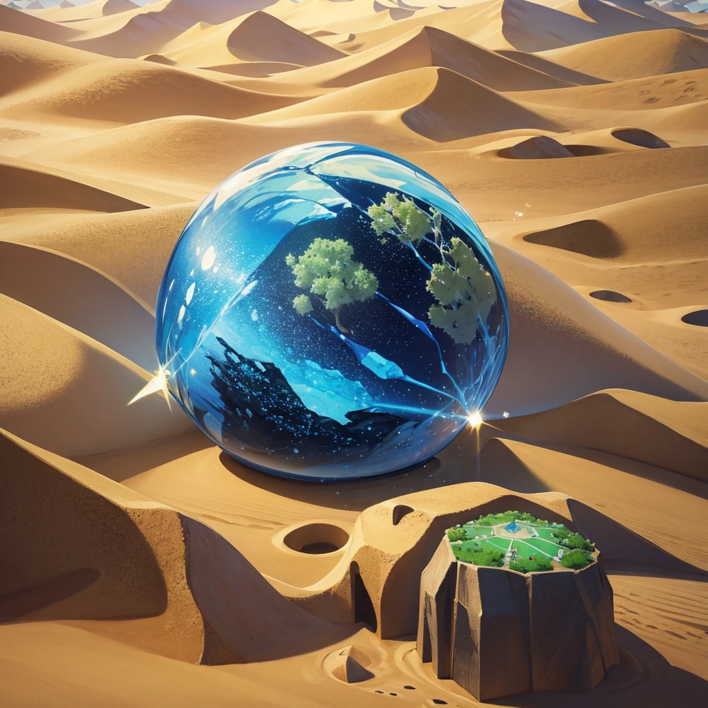 unrealistic, (village), (town), A peaceful town of earth crystals in the desert, Sand Dunes