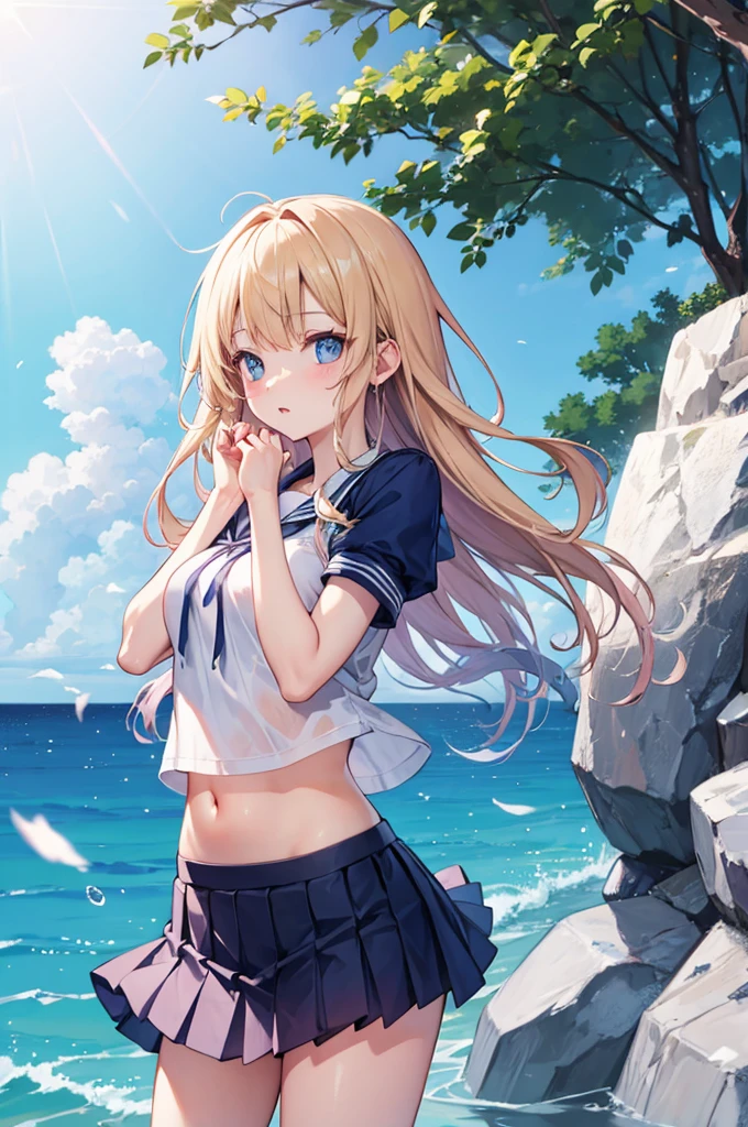 , Skirt flip, real cotton panties, Get wet