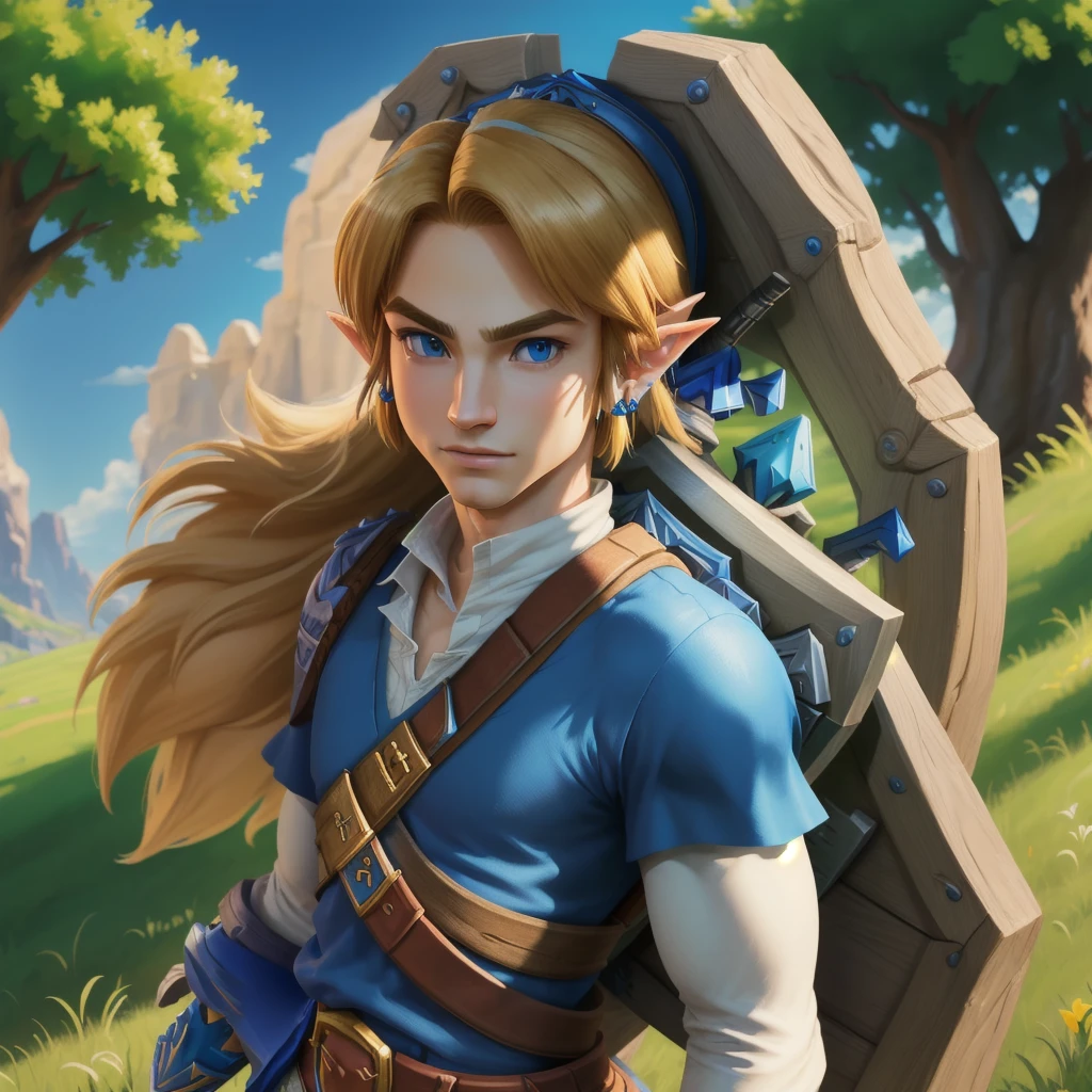 masterpiece, best quality:1.2), ultra detailed, the legend of Zelda:1.7,Link