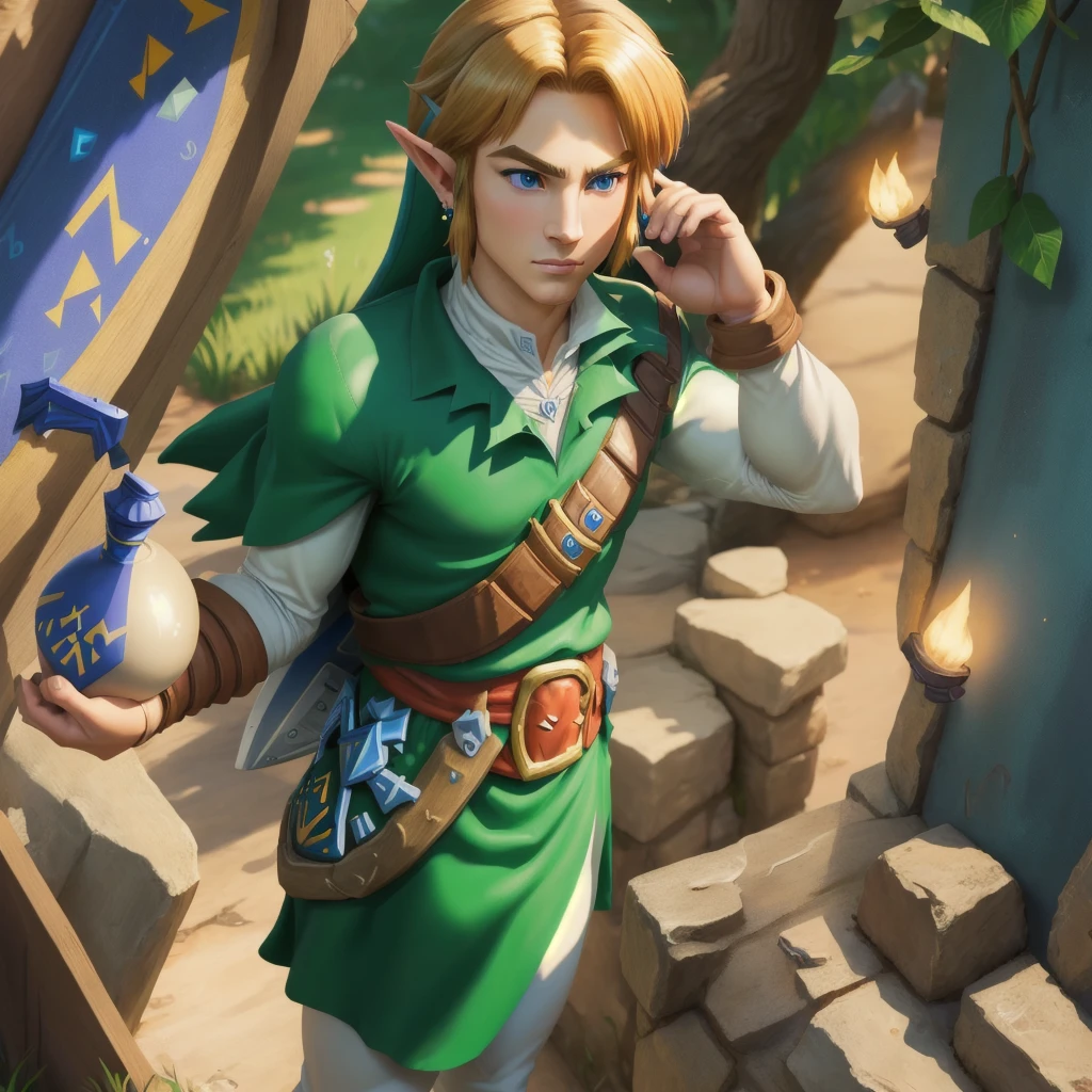 masterpiece, best quality:1.2), ultra detailed, the legend of Zelda:1.7,Link
