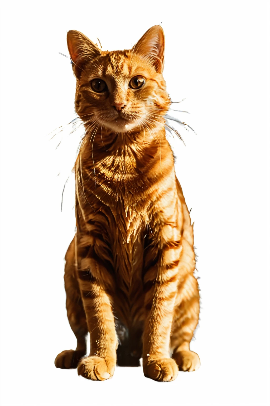 There was a cat sitting on the floor in front of the door., Ginger cat in mid action, Ginger cat, Cinematic morning light, Scary cats, photos of cats, Shot with a Sony a 7 iii., Shot with canon eos r6, cat picture, golden sun, The bright amber light of the morning, act elegantly, cat picturegraphy, Shot with sony alpha 9, There are crypto coins falling from the sky.
