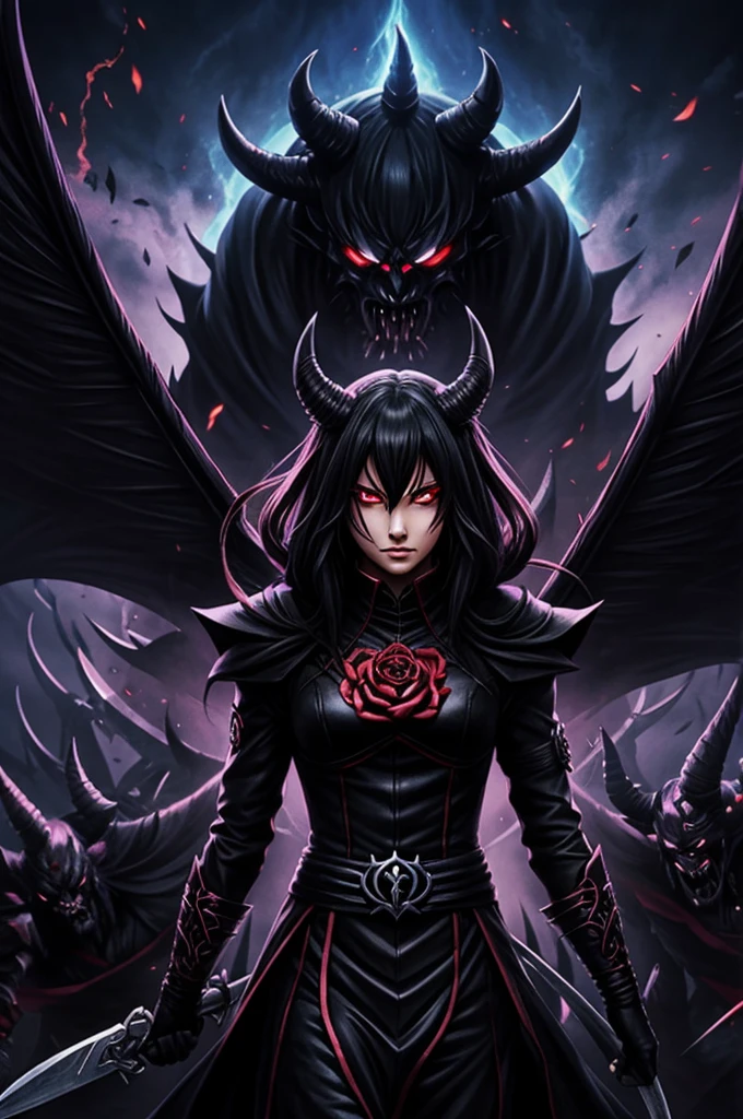 Create anime demons for a clan called the black rose