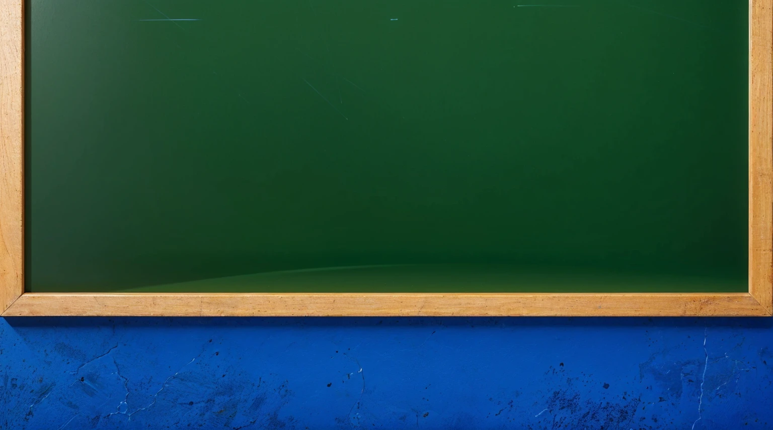 This image features a simple yet striking classroom setup, depicting a large green chalkboard framed with a light wooden border. Below the chalkboard, the wall is painted a vibrant blue, creating a bold contrast with the green. The green chalkboard is clean and empty, suggesting a space ready for learning and instruction. The bright blue beneath adds a lively, energetic touch to the scene, perhaps designed to invigorate or inspire creativity in students. The combination of colors and the stark, uncluttered nature of the board make it an ideal backdrop for educational activities, drawing focus to the potential content that might soon fill the space. nearby frame above from above on a white background effects render, (glossy plastic texture with multiple big light probe refractions), perfect cgi, smooth silhouette, high intensity refraction, (super glossy plastic material), most beautiful vfx, , realistic, 4k, high resolution, rim light, smooth 3d model, multiple light sources, rim light, sharp post effects render,, realistic, 4k, high resolution, rim light detailed digital art, reflective, best quality, 4k, masterpiece:1.2, ultra-detailed, realistic, vivid colors, The image of the highest quality, ensuring every detail showcased perfectly. It in 4k resolution, allowing viewers to immerse themselves in the richness of the colors and intricate details. The realistic rendering. under the spotlight, reflecting, high-resolution image, realistic rendering
