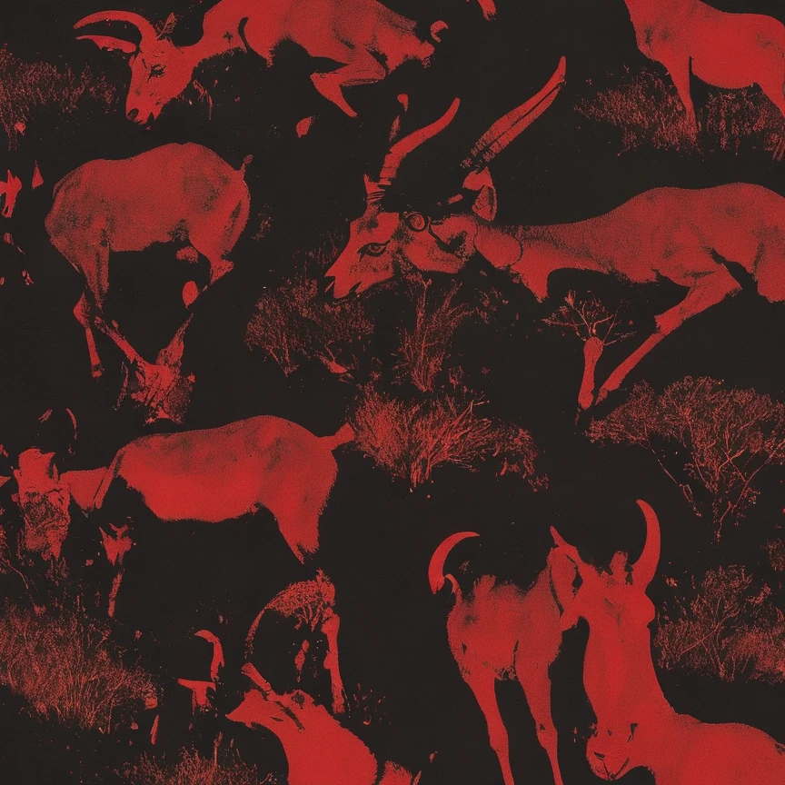 goat red sunset