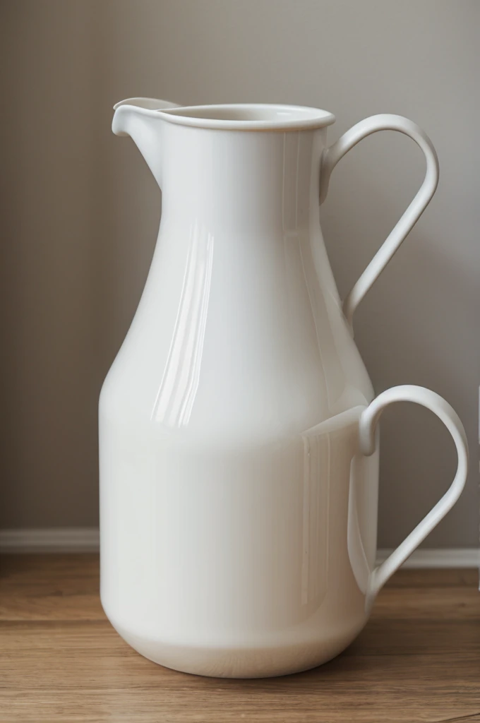 A milk jug with a hammer