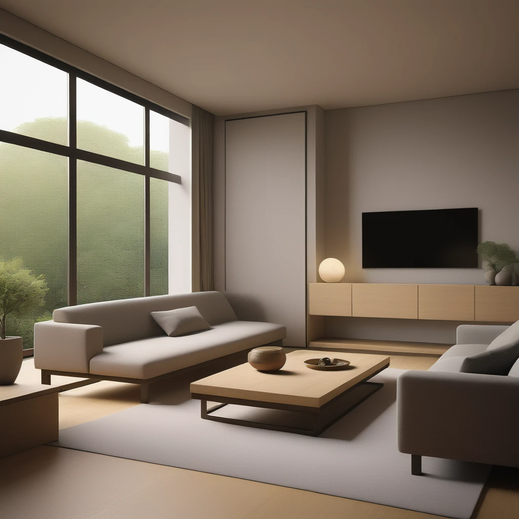 cinematic photo,mrares, ((wabi-sabi style:1.5)), (wabi-sabi_style:1.5), (Zen:1.5),(wabi-sabi elements:1.3), traditional living room, simple style, living room, home, wooden floor, there is a sofa placed in the space, wide angle,long-focus,depth of field, . 35mm photograph, film, bokeh, professional, 4k, highly detailed
