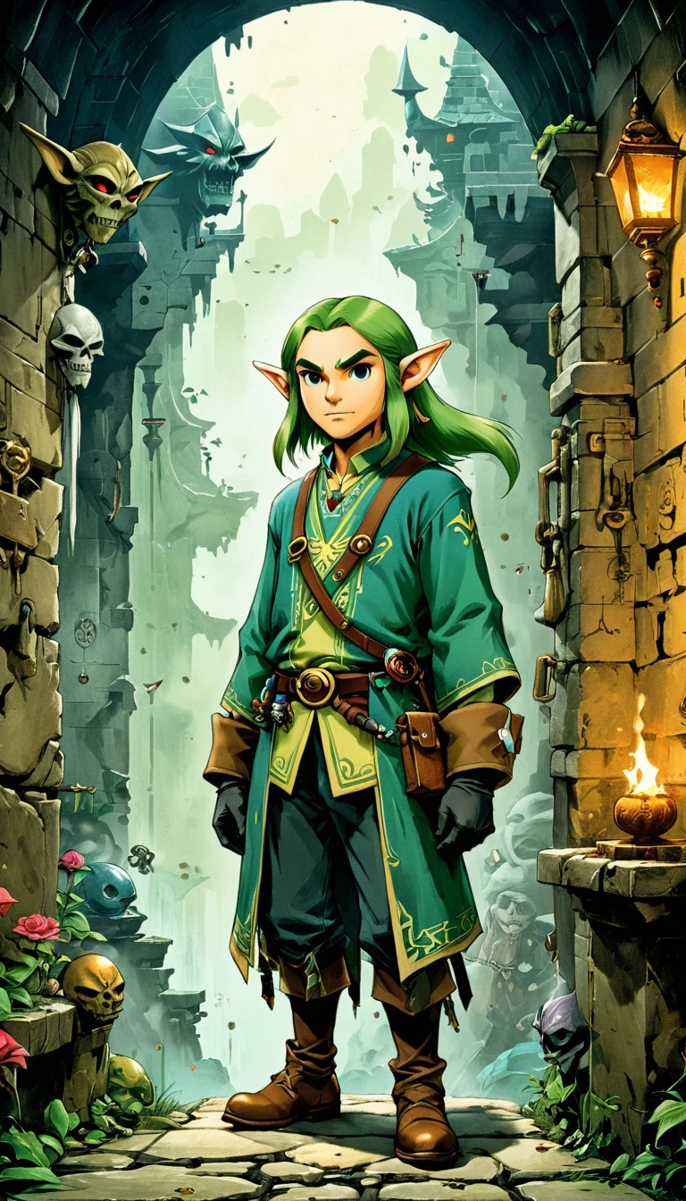 whole body, The Legend of Zelda game characters, Zelda Comics, man, Zelda character ff, Ian Mack's style, Chen Taimei, Fashionable clothing design, Horror Dungeon Description, Jean Baptiste Monge, academia