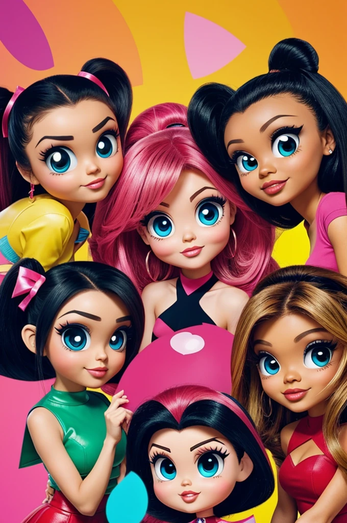 The Powerpuff Girls and Bratz together