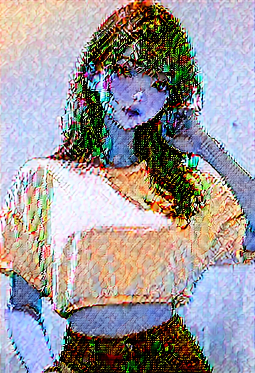 (8K, best quality, masterpiece:1,2), (actual, photo-actual:1,37), top quality, masterpiece, a beautiful woman, Women&#39;s short V-neck top white T-shirt Korean fashion women&#39;s T-shirt with tight open black jacket, Beautiful and toned body, split, Floral miniskirt, walking in the suburbs, Rainy night background, In a store with Korean shop lighting, night atmosphere, asphalt, Charming smile and dimples, anime style, white hair, Red eyes
