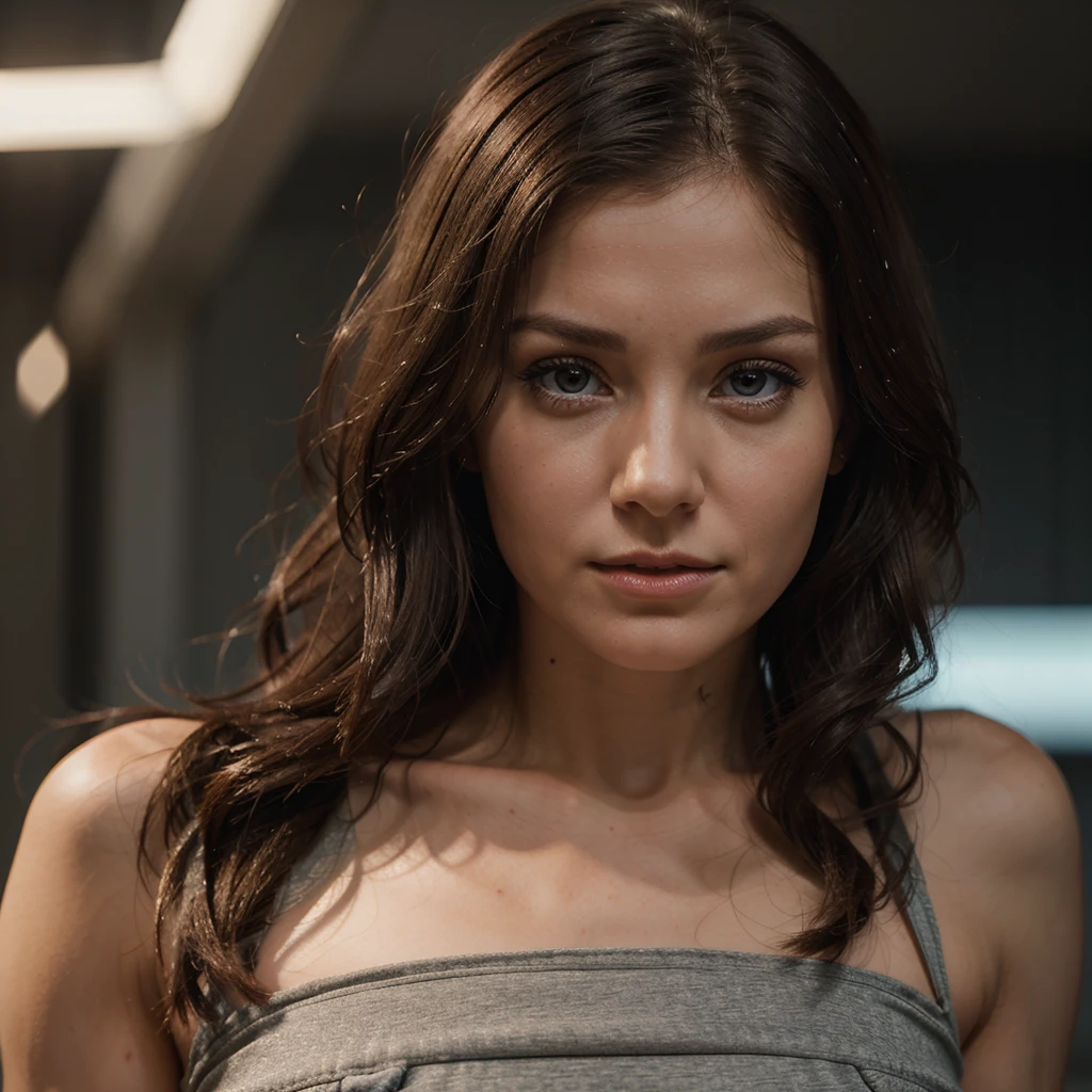 Generate me a beautiful woman who strongly resembles Leah Halton in 8k