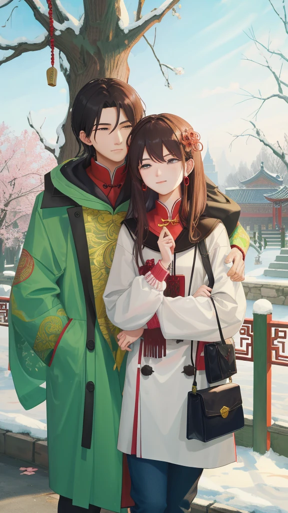 The tree,Men and women hang love locks under the tree on Chinese Valentine's Day,Anime Couples Night in Chinese Cities, Guvitz-style artwork, Guvitz, author:Yang J, author:Shitao, author:Ye Xin, Popular on cgstation, Wing Wall and Shurak, Guweiz in Pixiv ArtStation, like, WLOP 和 Sakimichan,Anime couple in Hanfu hugging under the lanterns on the tree, author:Yang J, Long flowing hair and robes, Guvitz, Guvitz-style artwork, WLOP 和 Sakimichan, Cute couple, author:Li Song, Popular on cgstation, author:Ye Xin, Chinese, Wing Wall and Shurak, author:Chen Lin