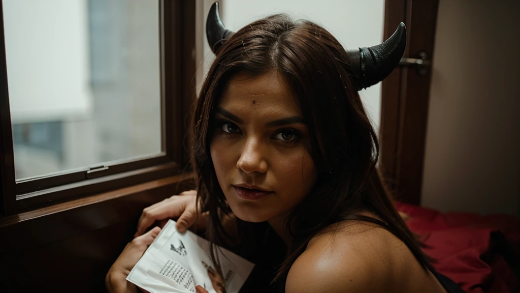devil staring