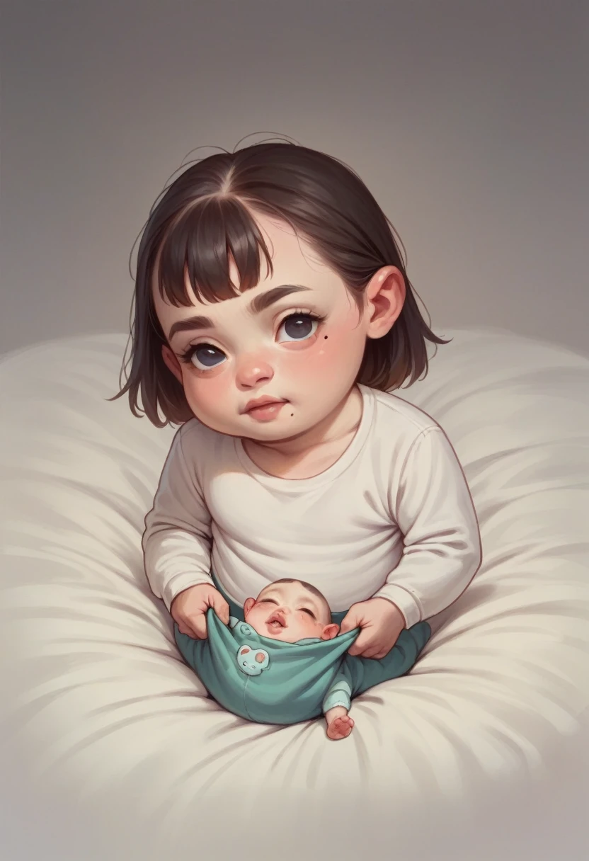 Baby face mole realistic