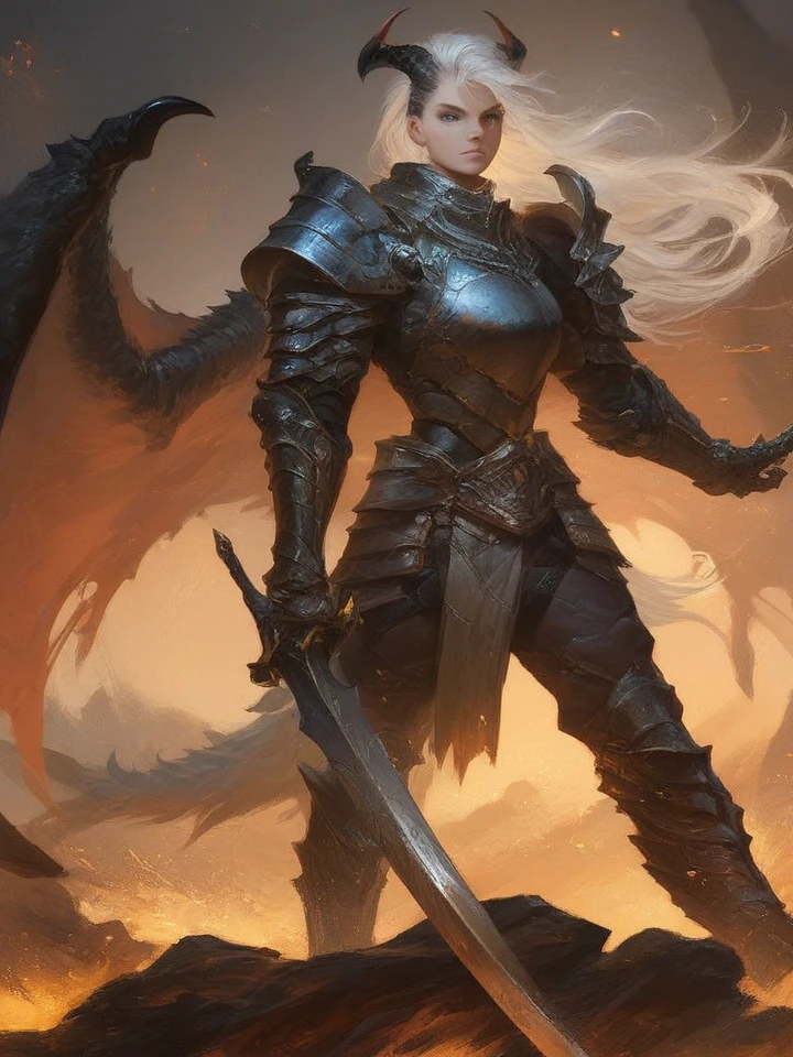 score_9,score_8_up,score_7_up,score_7,score_6_up,
highest detailed,realistic,
1girl, armor, weapon, sword, solo, wings, blue eyes, fire, shoulder armor, long hair, embers, white hair, looking at viewer, holding, breastplate, pauldrons, gauntlets, holding sword, holding weapon, standing, molten rock, closed mouth, serious, lips