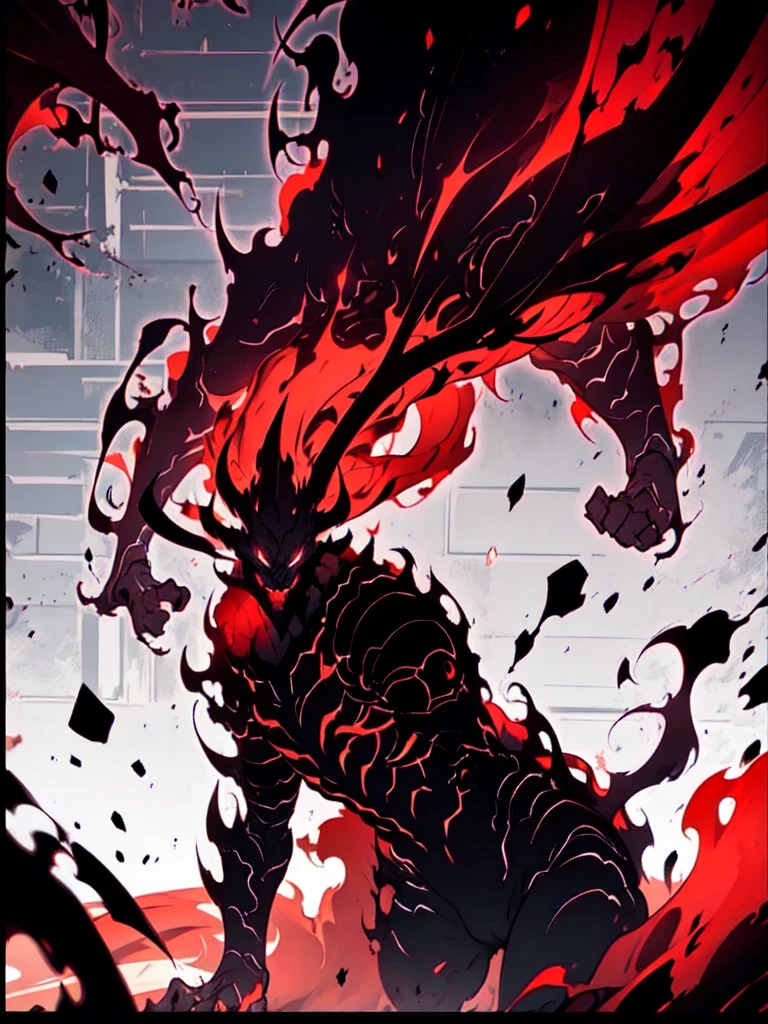 Closeup of a man with a red and black wyvern on dark background, standing on all fours, soft skin, furry, unchanged background, completely red tail, league of legends concept art, official splash art, fist game concept art, splash art, , League of Legends splash art, league of legends art style