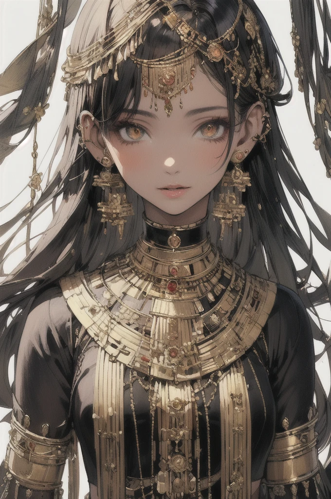 (masterpiece, Highest quality, Highest quality, Official Art, beautifully、aesthetic:1.2), (One girl:1.3), Very detailed,(Fractal Art:1.1),(colorful:1.1)(Flowers:1.3),Most detailed,(Tangled:1.2), (Dynamic pose), (Abstract background:1.3), (Indian Traditional Cloth:1.2), (Shiny skin), (Many colors:1.4), ,(Earrings:1.4),