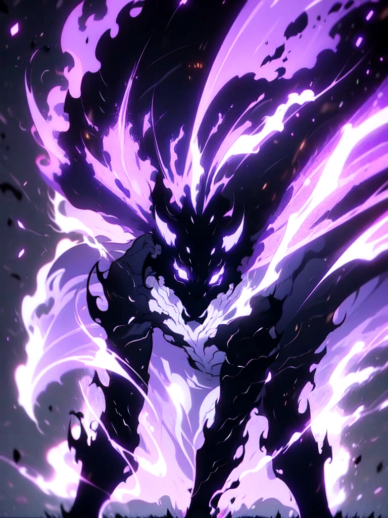 Closeup of a tiger with a purple and black wyvern on dark background, standing on all fours, soft skin, furry, unchanged background, completely purple tail, league of legends concept art, official splash art, fist game concept art, splash art, , League of Legends splash art, league of legends art style