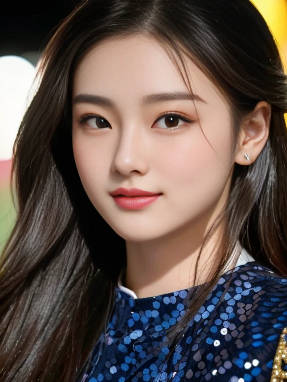Close-up photo of a woman, perfect has a round face, Profile picture, charming anime,stereoscopic 8k,45 high quality colored lights,000,000,000 pixels inspired by Woobin, south east asian with a round face, Yanjun Chengt, Xindong Chen, heise-lian yan fang, Chinese girl, Yun Ling, Cute young man with a sweet Asian face, with a round face, Li Zixin, Ruean Jia is very beautiful.!, Inspiration from Huang Ji