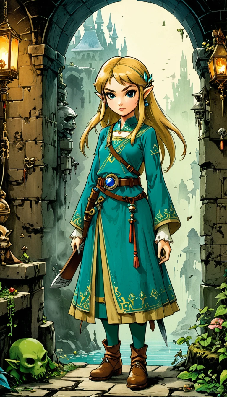 whole body, The Legend of Zelda game characters, Zelda Comics, Princess, Zelda character ff, Ian Mack's style, Chen Taimei, Fashionable clothing design, Horror Dungeon Description, Jean Baptiste Monge, academia