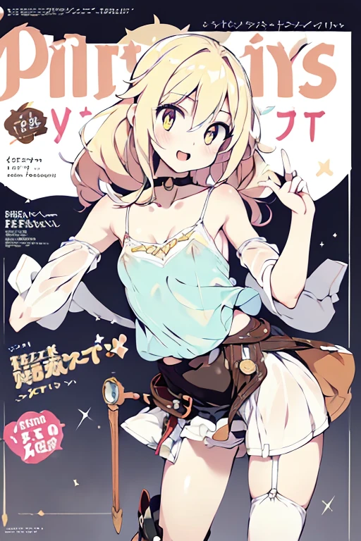 (small breasts:1.2), (perky chest:1.2), (pointed chest:1.2), (Pudding cake magazine cover:1.3),(from above:1.0),(shoot from the side:1.1),masterpiece, 1girl, Amazing Cleavage:1.1, thin waist, optimum,tmasterpiece,hight resolution,best qualtiy,hyper HD,super detailing,awardwinning,a 18yo cute girl,(The upper part of the body),anatomy correct,Beautiful Black miniskirt,garters,Gaze,Small face,bangss,holster,Beautuful Women,hands up,leg holster,Gaze,black boots,Cowboy Shot,cute face,a blond,Longhaire,Twin-tailed,Braids, Hairline,(scarlet eyes),long eyelasher,Hanging eye corners,White skin of the, ((see through camisole:1.1)), ((Sheer nipples:1.0)),Rocket Tits,(Slim body),smile,seductive weak smiling,(with sparkling eyes and a contagious smile),little open mouth, Looking at Viewer,