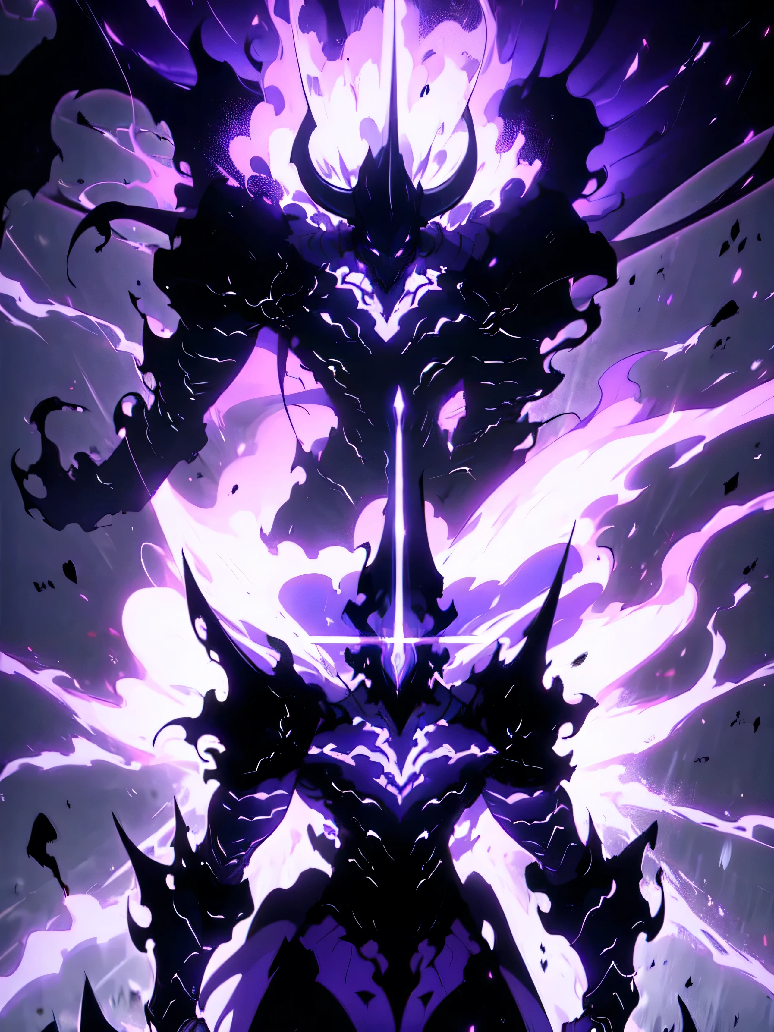 Closeup of a knight with a purple and black wyvern on dark background, standing with a sword, soft skin, furry, unchanged background, completely purple, league of legends concept art, official splash art, fist game concept art, splash art, , League of Legends splash art, league of legends art style