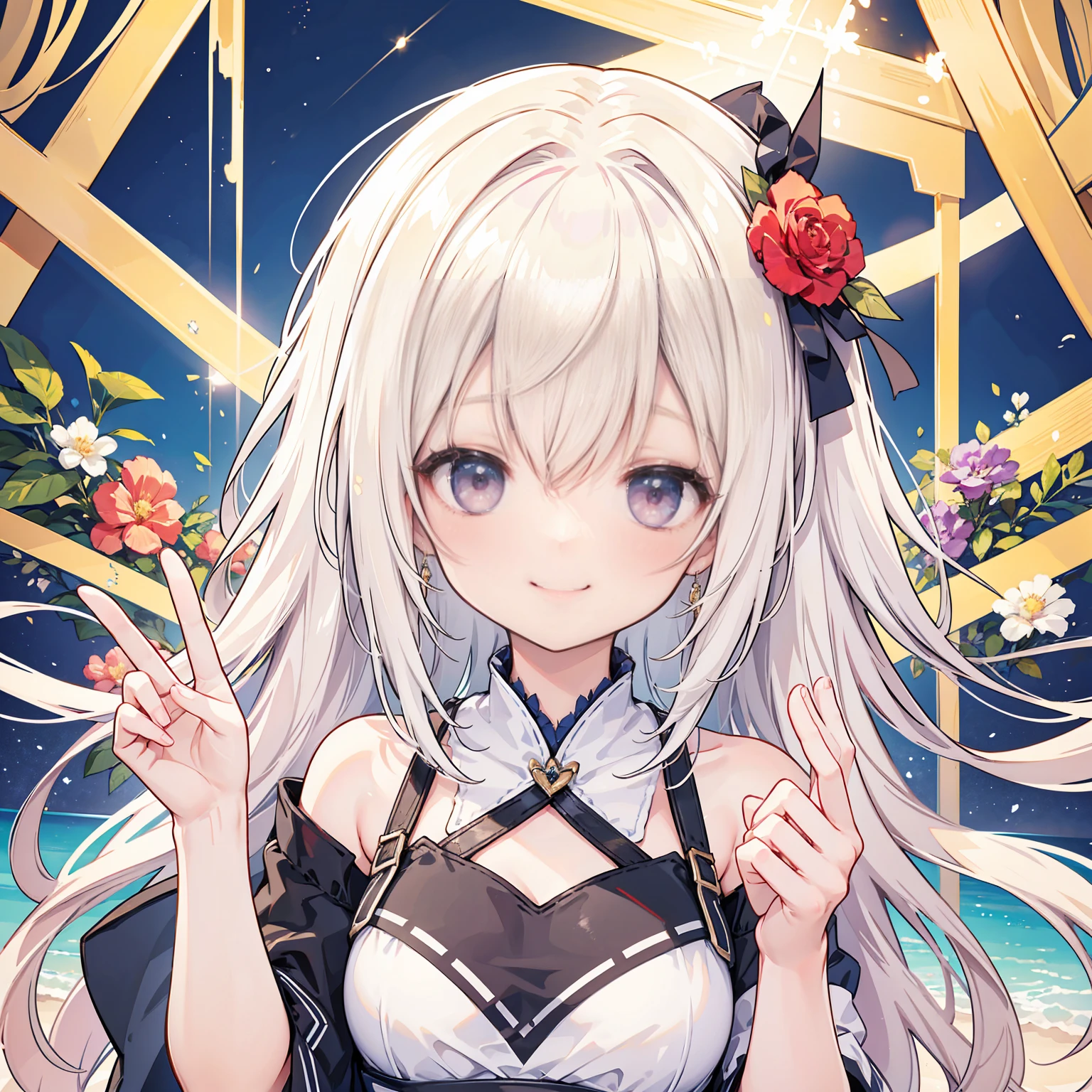 16K、Highest quality、Highest Resolution、Highest quality、Beautiful woman、Cute woman、beautiful、smile、