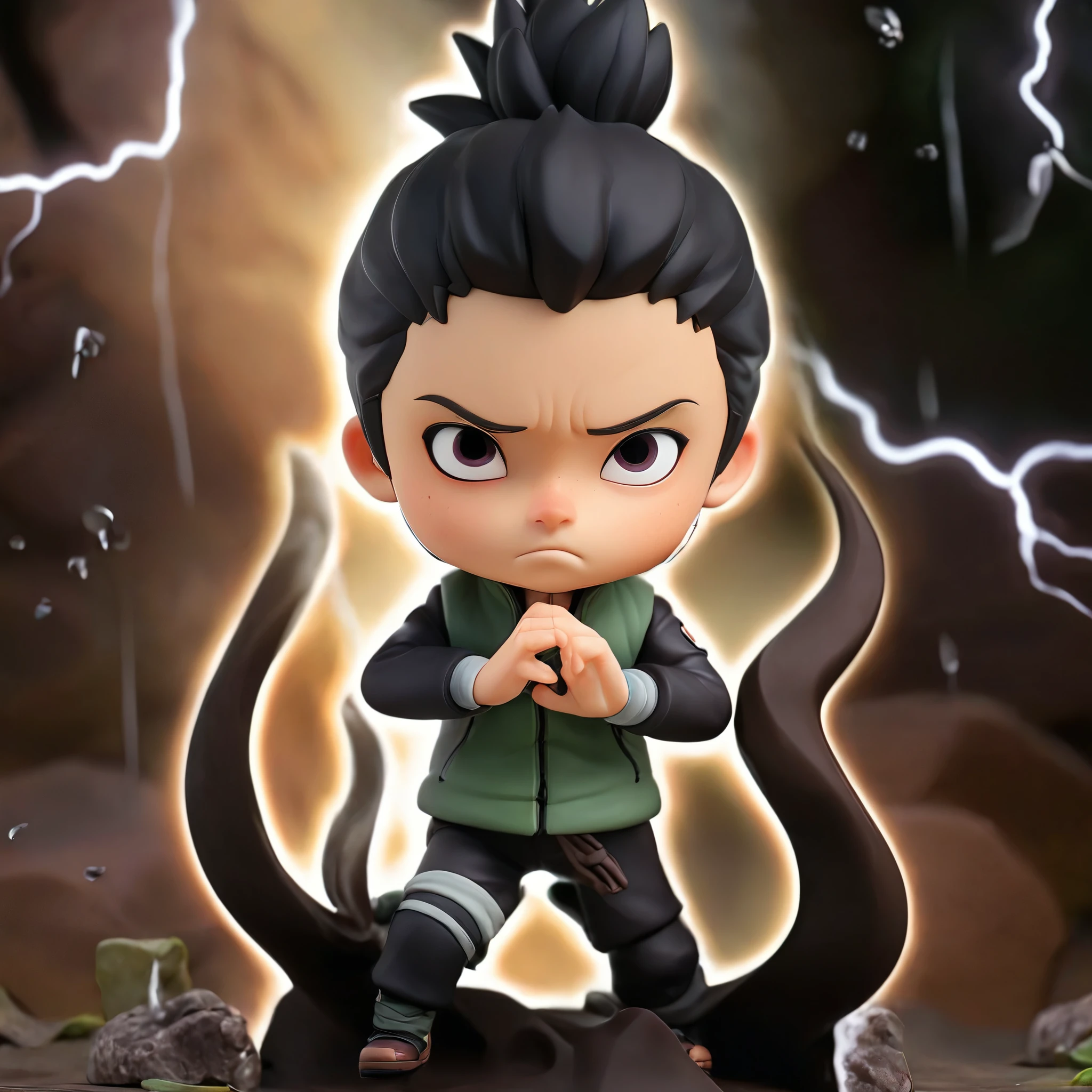 Anime Characters of a boy with a black hair and a green jacket, Hinata Hinata, Clay people, Clay people 3 d, style as Clay people, Naruto, q Cheek, Red Cliff, Nendoroid, Anime Characters, Anime Characters模型, Tanjiro, banpresto, Anime Characters, from Naruto, Ninja