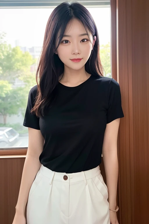 set， （Take realistic photos：1.4）， （อัลตร้าโฟโต้realistically：1.4）， （realistically：1.3），
（softer light：1.05）， （Increase the quality of cinematic light：0.9）， 32ก，
1 girl，20 year old girl，แสงสว่างที่realistically，The light from the rear window will be backlit.，light on face，Ray traching，（Increase brightness：1.2），（increased quality：1.4），
（The best quality genuine skin：1.4），well detailed eyes，A face with more fine details，
（Rubber、sleepy、happiness：0）、（laugh：0）、close up of face、Deep VT shirt、
（Increases the mood of body lines：1.1），（Increase skin texture and beauty：1.1）rift