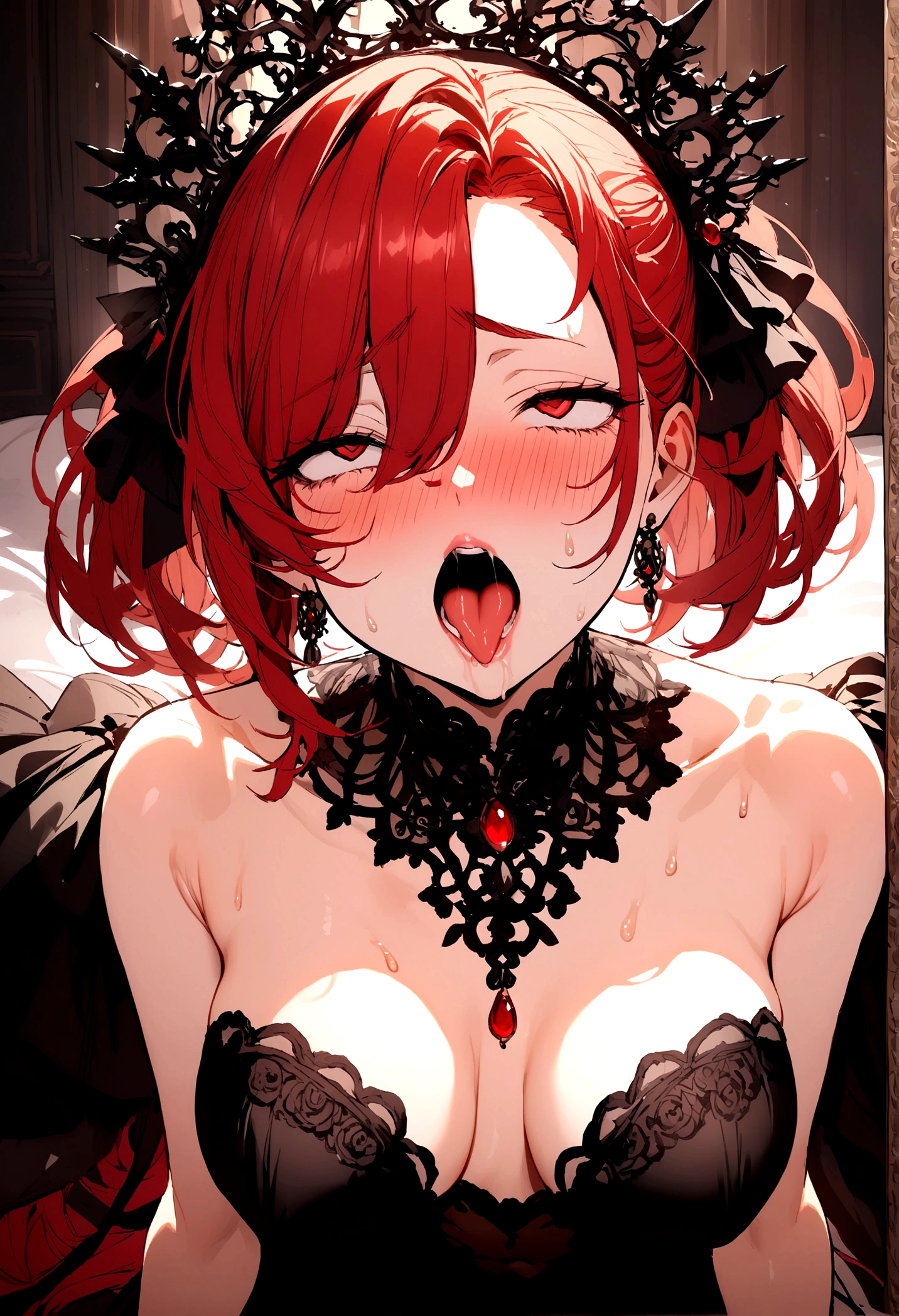 ahegao orgasm redhead