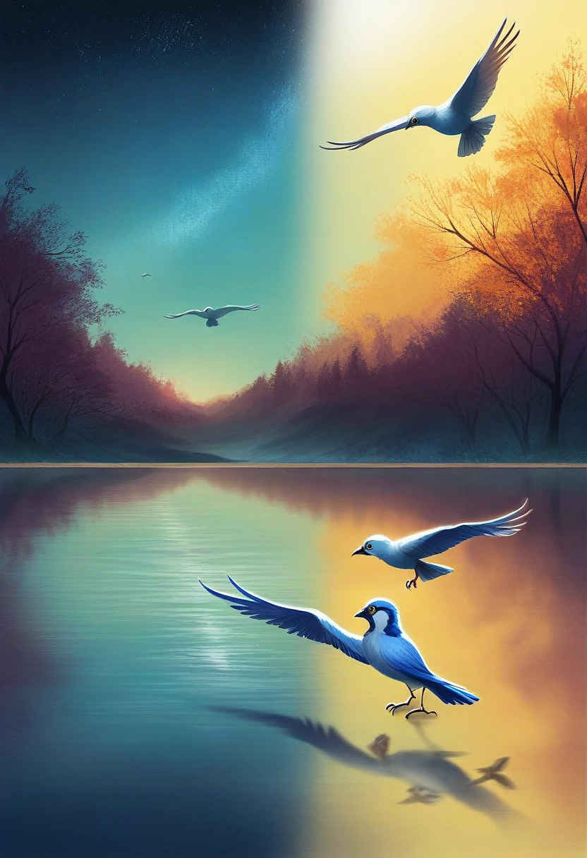 best quality, masterpiece, (((Realistic photos))), Reality,Intricate details, RAW photos, Extremely detailed,(环保的化factory:1.5),(Night view,Golden Light,明亮的化factory:1.5),(high speed train:1.5),Reflection,River Water,Bird's eye view,(Starry Sky:1.5),The lens is from top to bottom,factory,Telephoto lens,