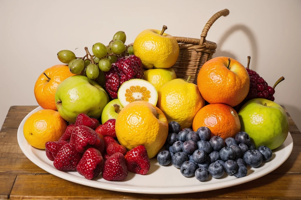 A wide variety of fruits