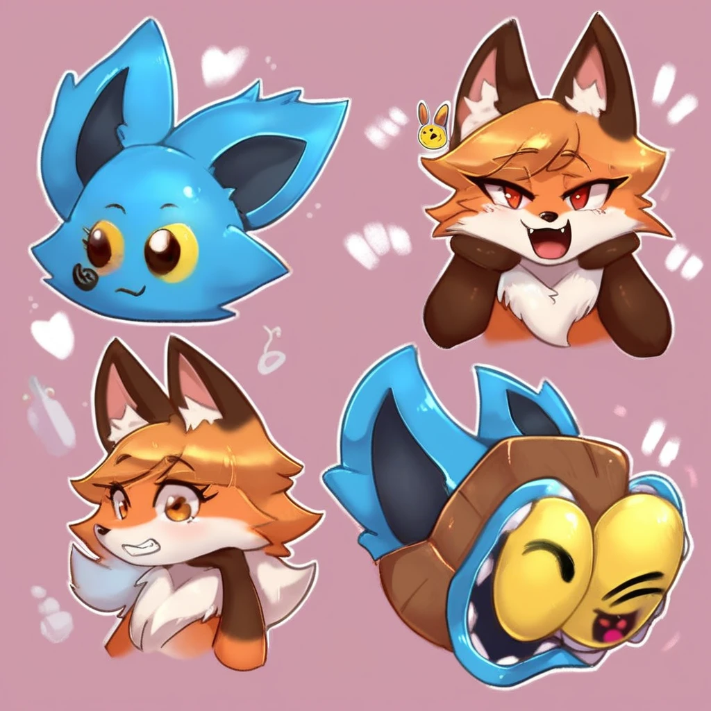(zPDXL2), score_9_up, BREAK
pretty girl, (fox girl:1.2), ((emoji pack)), ((9 emoticons)), ((emoji sheet)), different emotions, Different facial expressions, BREAK
AissistXLv2, unaestheticXL_bp5, SimplePositiveXLv2, zPDXL2 PonyXLV6_Scores