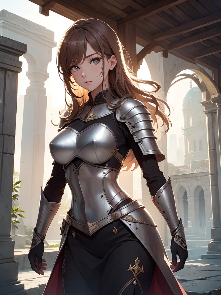 ((1girl, solo)), full body, beautiful body, perfect anatomy,  natural proportions, sexy body, cowboy shot,  standing BREAK

A female knight in a advance medieval city BREAK

fantasy medieval city, city square day, trees   BREAK

(masterpiece:1.2), top quality, best quality, (beautiful and aesthetic:1.2), (ultra detail:1.5), Ultra-detailed depiction, Ultra-precise depiction, extremely detailed 8k illustration, high resolution, (highly detailed shading:1.2), (realistic lighting:1.4), perfect lighting, vibrant colors, dynamic tones, striking hues, 8k, absurd resolution, perfect shadows, hdr, UHD, ambient lighting, realistic, ultra-realistic, photo realistic, highly detailed, rich detail, luminous colors, fine texture, intricate design, professional illustration, (soft light:1.2), (illustration:0.7)