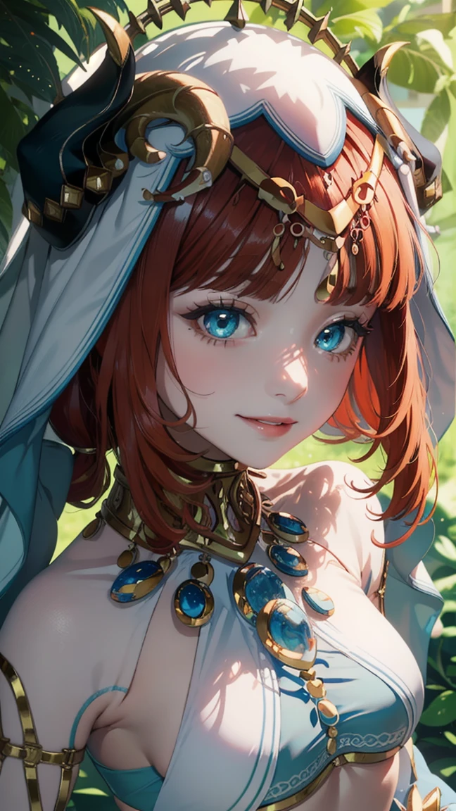 ((Masterpiece)),(Best Quality),((ultra-detailed)), (beautiful detailed face), depth of field,detailed,((beautiful detailed eyes)), very small breasts, niloudef, portrait 3:4, belly dance pose, sensual, seductive. Theater stage background. smiling.