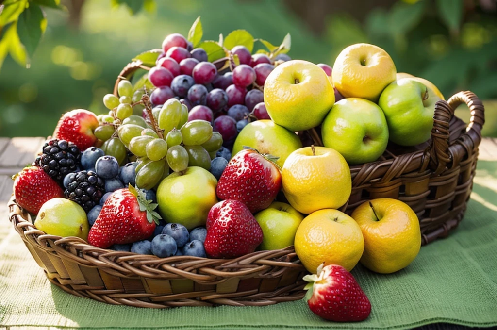 A wide variety of fruits