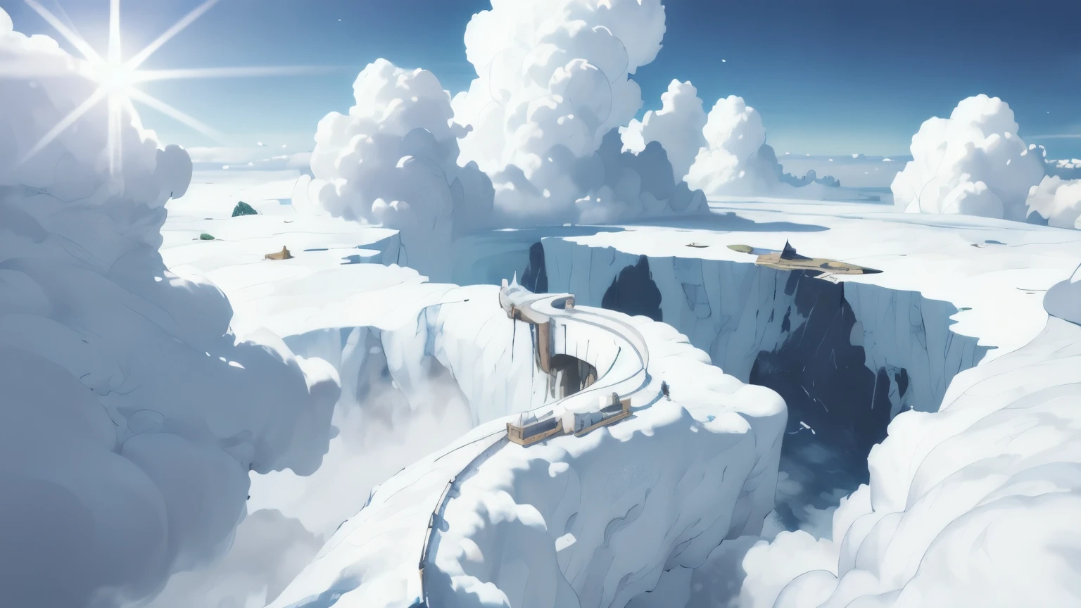 Another World Paradise,White Cloud,Sunlight,Stairway to Heaven
