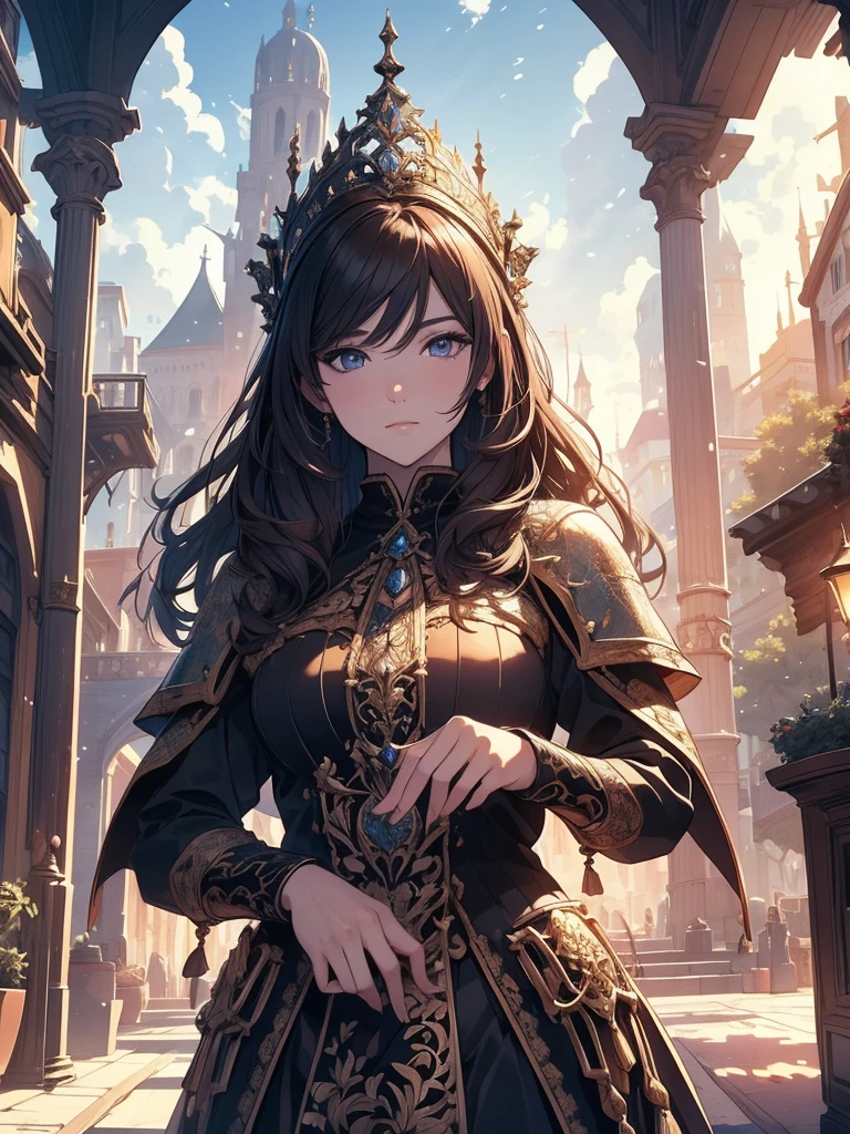 fantasy medieval city, city square day, trees BREAK
(masterpiece:1.2), top quality, best quality, (beautiful and aesthetic:1.2), (ultra detail:1.5), Ultra-detailed depiction, Ultra-precise depiction, extremely detailed 8k illustration, high resolution, (highly detailed shading:1.2), (realistic lighting:1.4), perfect lighting, vibrant colors, dynamic tones, striking hues, 8k, absurd resolution, perfect shadows, hdr, UHD, ambient lighting, realistic, ultra-realistic, photo realistic, highly detailed, rich detail, luminous colors, fine texture, intricate design, professional illustration, (soft light:1.2), (illustration:0.7)