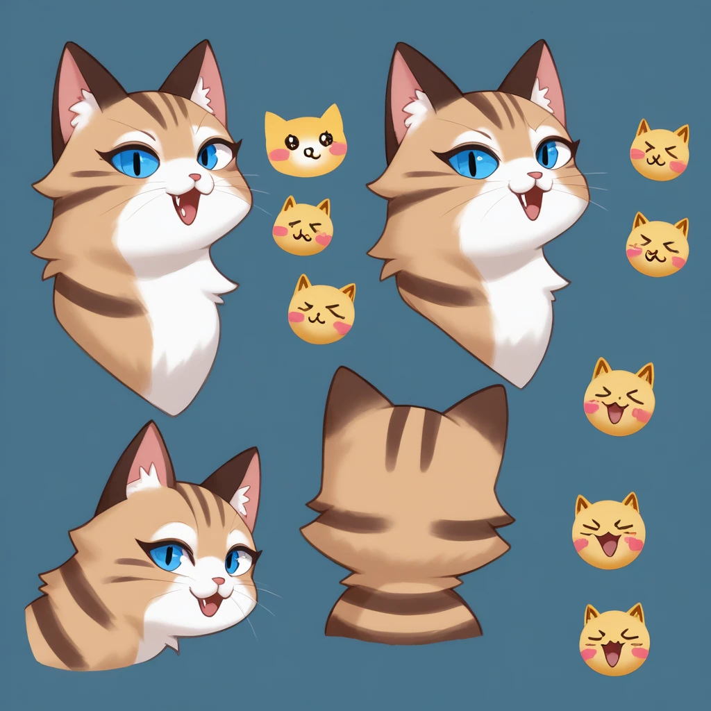 (zPDXL2), score_9_up, BREAK
pretty girl, (cat girl:1.2), ((emoji pack)), ((9 emoticons)), ((emoji sheet)), different emotions, Different facial expressions, BREAK
AissistXLv2, unaestheticXL_bp5, SimplePositiveXLv2, zPDXL2 PonyXLV6_Scores