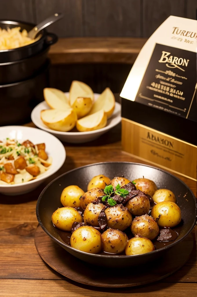 Baron potatoes and their sister truffle potatoes、Luxurious truffle-flavored potatoes with a rich aroma and deep flavor、Fine dining