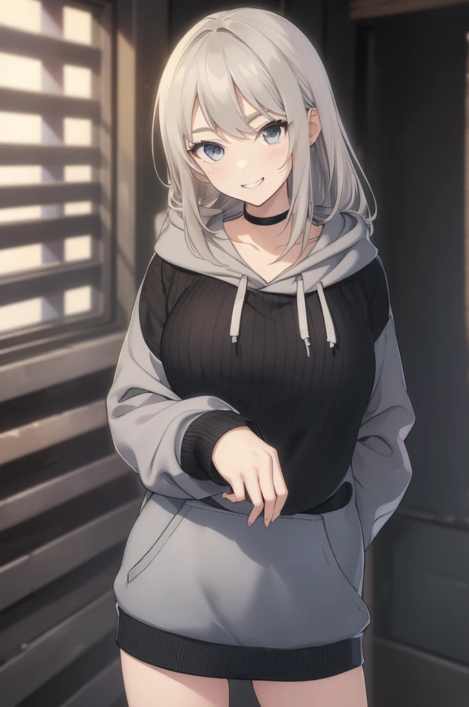 Konami,One Girl,smile, View your audience, masterpiece,Highest quality,Oversized hoodie,pussy juice